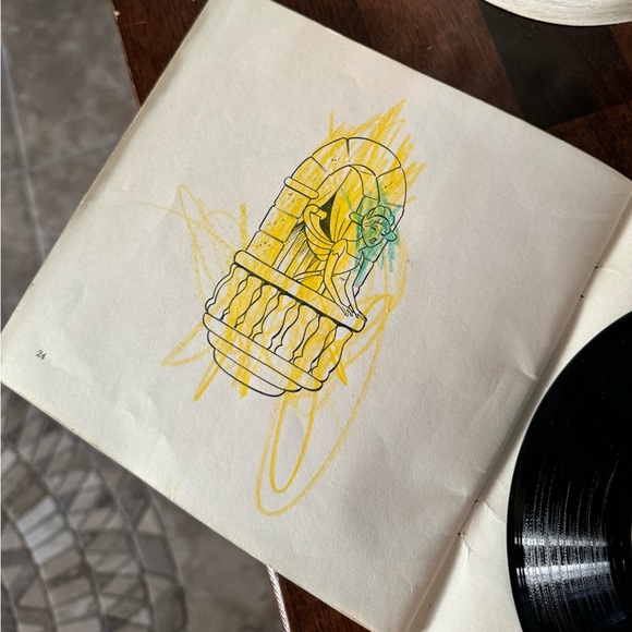 1970 Vintage Disneyland Walt Disney’s Mickey and the Beanstalk Book & Record - Picture 5 of 6